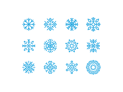 Snowflakes christmas icons new year snow snowflakes winter