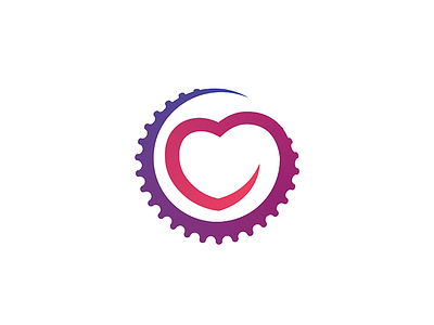 Rovar belarus bicycle bike gear heart logo mogilev
