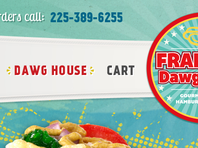 Frankie's Dawg House food restaurant textures website