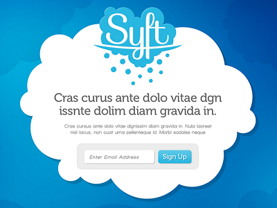 Syft Landing Page app design landing page logo sign up web design website