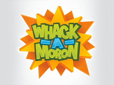 Whack-A-Moron Logo Design design game graphic design logo mobile typography