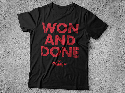 WON AND DONE Shirt Design apparel graphic design shirt tshirt design typography