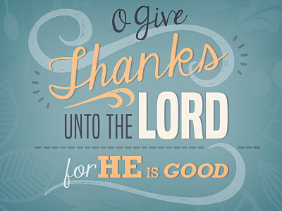 Give Thanks bible verse design graphic