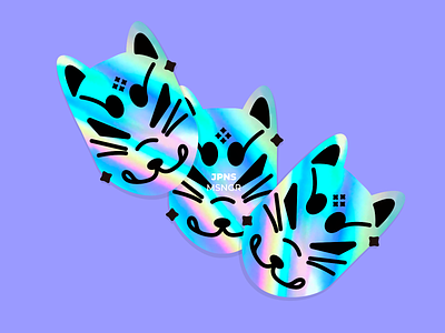 Japanese Messenger fox geometric holographic illustration mask vector
