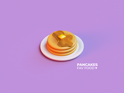 Pancakes 3d cinema cinema4d design food hot cakes pancakes