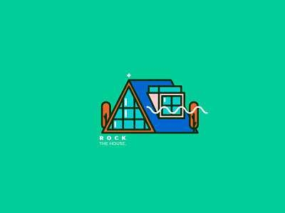 Home architecture forest geometric home house illustration vector