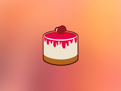 Juicy Cake cake icon logo pink strawberry