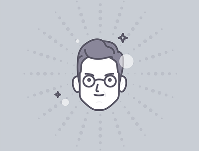 Hernán avatar face geometric illustration vector