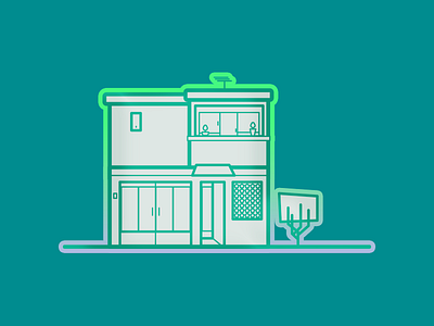 Haus building geometric home house illustration mexico minimal vector