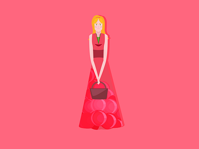 Adelita character illustration model raspberry vector woman