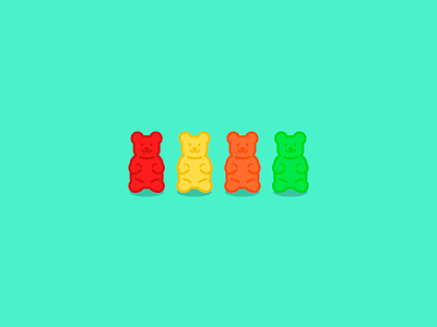 Gummy Bear bear candy gummy illustration panditas vector
