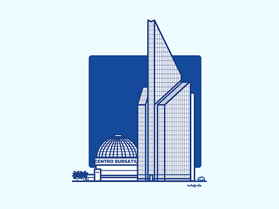 Bolsa Mexicana de Valores BMV bmv building buildings city finances geometric illustration mexico skyscrapper vector