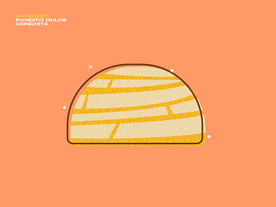 Mexican pan dulce concha food geometric illustration mexico pan dulce vector