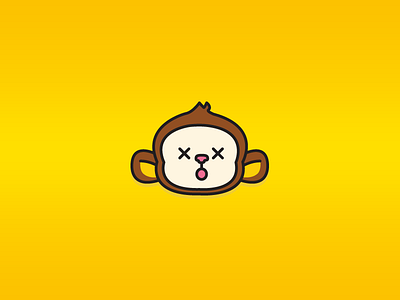 Gosh character illustration monkey mood vector