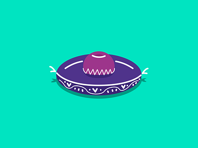 Sombrero hat illustration mariachi mexico purple sticker vector