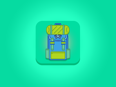 Travel icon app backpack car icon illustrator iphone vector