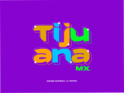 Tijuana font geometric illustration lettering mexico tijuana typography vector