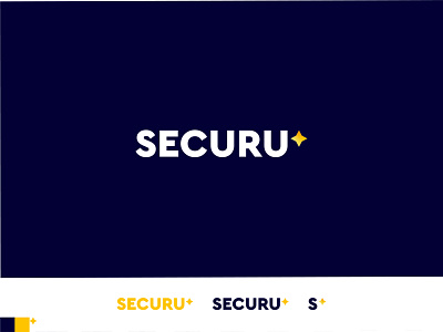 Securu branding font insurance logo mexico star typography vector