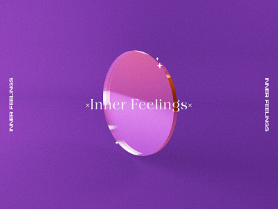 Inner feelings 3d cinema 4d font glass lettering mirror music playlist