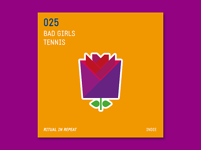 Bad Girls album cd flower geometric illustration music rose vector