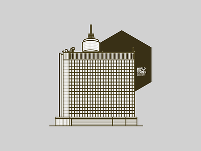 World Trade Center architecture buildings city geometric illustration mexico skyscrapper vector wtc