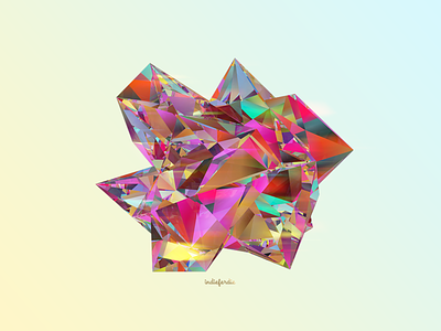 Prism 3d cinema color fractal geometric glass prism