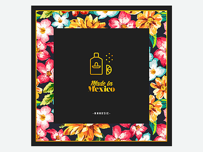 Made in Mexico album art cd colorful flowers mexico music sleeve tequila vector
