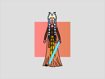 Shaak Ti character hero illustrator jedi shaak ti star wars vector