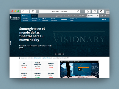 Finamex brokerage financial mexico site ui ux web website