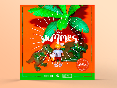 This is summer album art cover lettering music photography playmobil spotify typography