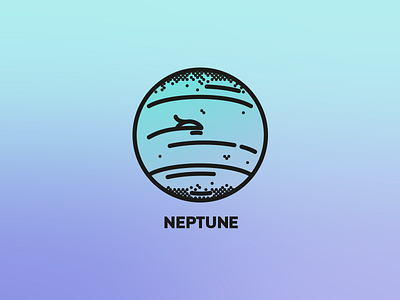 Neptune geometric illustration lines minimal neptune planet tattoo vector