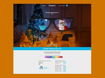 Crizal christmas eyesight glasses microsite promo site ui ux website