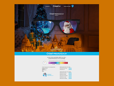 Crizal christmas eyesight glasses microsite promo site ui ux website