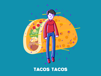 Happy Taco Day boy character dude emoji food illustration illustrator mexico taco tacos vector