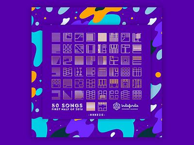 Top 50 of 2016 album cd geometric geometrical illustration illustrator music sleeve spotify vector