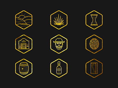 Reserva Icons bottle geometric illustration illustrator mexican mexico minimal tequila time vector