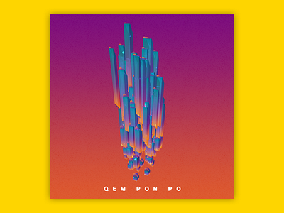 Qem pon po 3d album art cd cinema cover crystal geometric gradients music prism sleeve