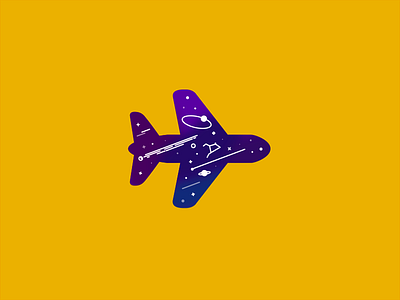 Stellar airplane boeing constellation gradiente illustration sky space vector