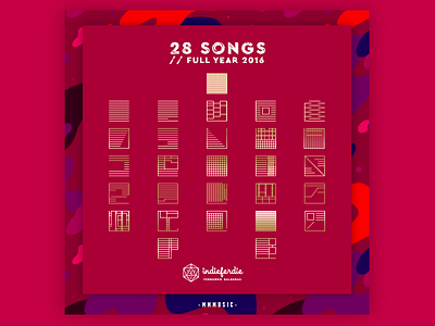 28 Songs of 2016 abstract album art cd geometric gold illustration music songs squares vector