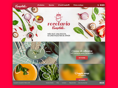 Campbell's campbells food mexico redesign site soup ui ux web website