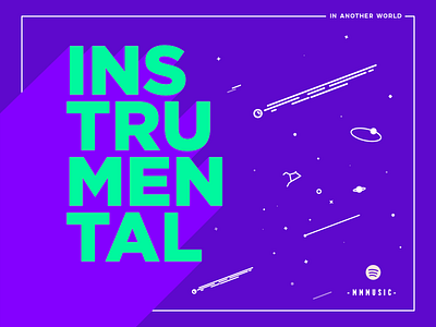 Instrumental constellation galaxy illustration instrumental lettering music neon playlist universe vector