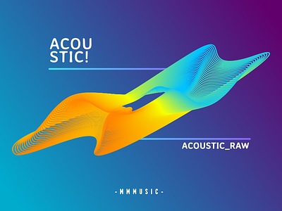 Acoustic! abstract acoustic album art geometric gradient music playlist vector waves