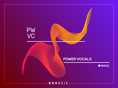 Power Vocals abstract art geometric gradient music playlist vector vocals waves