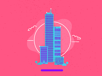 New City architecture buildings city doodle geometric illustration mexico pink vector