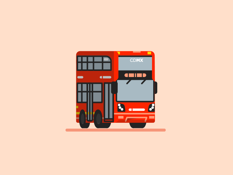 Metrobus bus cdmx city geometric icon illustration metrobus mexico transportation vector