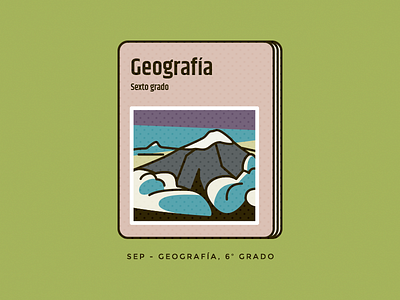 Geografia book education geography geometric illustration mexico mountain vector