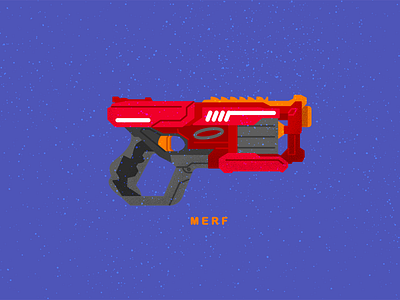 MERF geometric gun icon illustration nerf toy vector