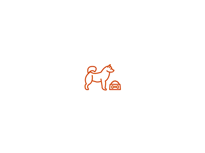 Doggo germany animation dog food pet dog geometric illustration vector