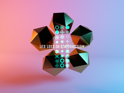 The laws of attraction 3d cinema4d french geometric gold