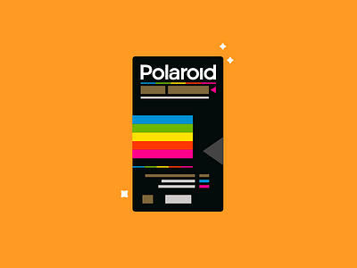 Polaroid 90s design geometric illustration movie polaroid vector vhs